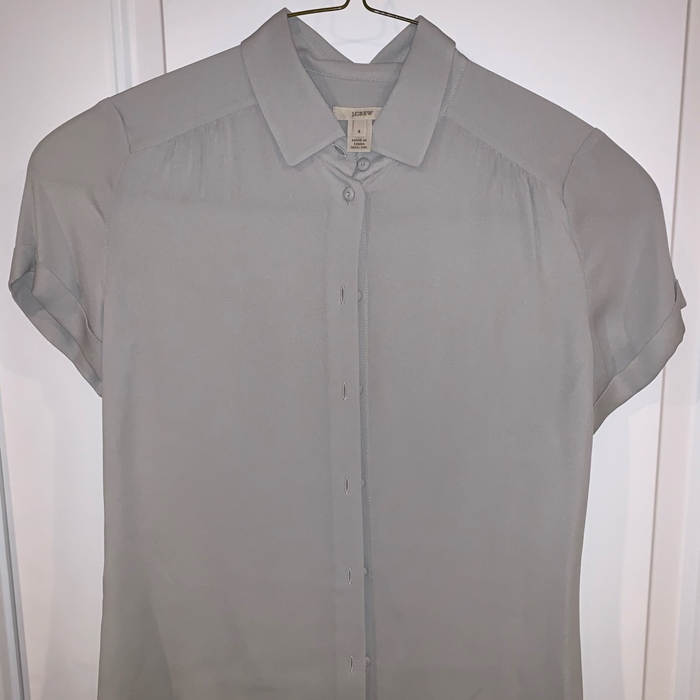 J.Crew button up silk blouse